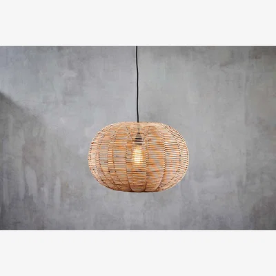 Nkuku Nkuku Noko Wicker Round Pendant | Lights | Natural | Small 29 x 45 cm (Diameter)