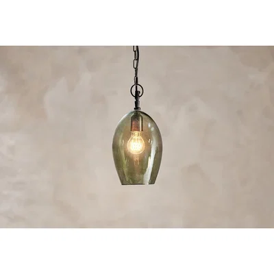 Nkuku Nkuku Otoro Glass Pendant Oval | Lighting | Green Smoke