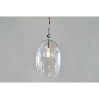 Nkuku Nkuku Otoro Glass Pendant Oval | Lighting | Clear | Large 48 x 31 cm (Diameter)