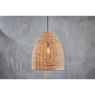 Nkuku Nkuku Noko Natural Wicker Conical Pendant | Lighting | Brown | Large 57.5 x 50 cm (Diameter)