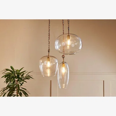 Nkuku Nkuku Otoro Statement Recycled Glass Cluster Pendant | Lights | Clear