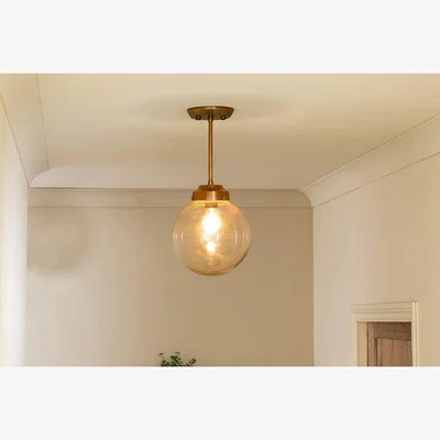 Nkuku Nkuku Kia Recycled Glass Ceiling Light | Lights | Antique Brass