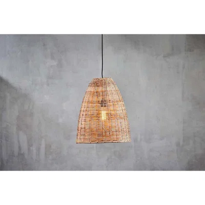 Nkuku Nkuku Noko Natural Wicker Conical Pendant | Lighting | Brown | Medium 47 x 40 cm (Diameter)