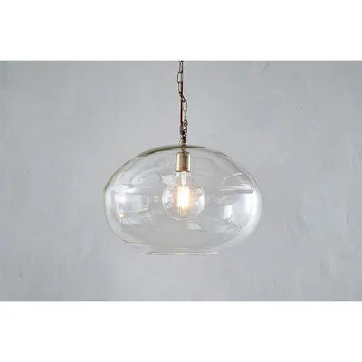 Nkuku Nkuku Otoro Glass Pendant Round | Lighting | Clear | Large 32 x 45 cm (Diameter)