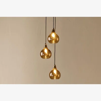 Nkuku nkuku Ziva Recycled Glass Cluster Pendant | Lights | Tonal Red