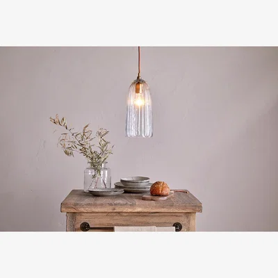 Nkuku nkuku Lumina Recycled Glass Pendant | Lights | Clear