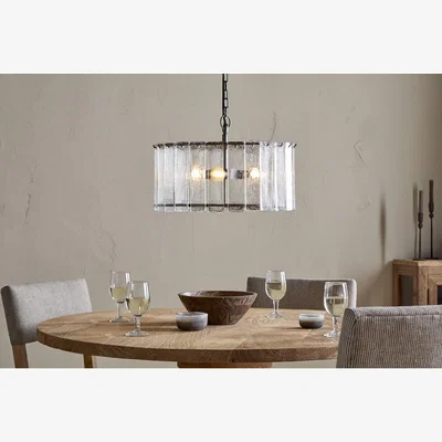 Nkuku nkuku Nauka Statement Pendant | Lights | Aged Bronze/Clear