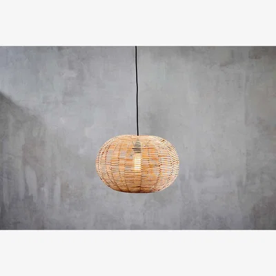 Nkuku Nkuku Noko Wicker Round Pendant | Lights | Natural | Large 35 x 54 cm (Diameterm)