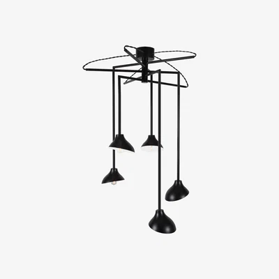 Nordic Nest Shift 5 ceiling lamp black
