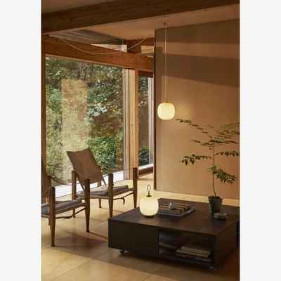 Nordic Nest Louis Poulsen VL45 Radiohus pendant lamp Ø17.5 cm Brass-pale yellow glass