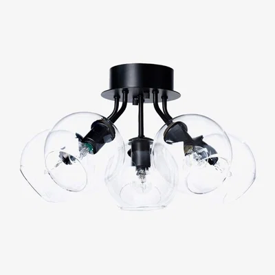 Nordic Nest Tage ceiling lamp black-clear glass