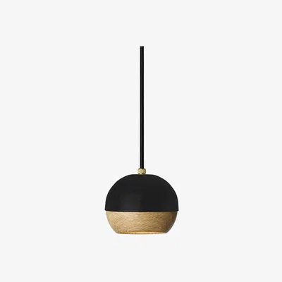 Nordic Nest Mater Ray pendant lamp black small oak detail on screen