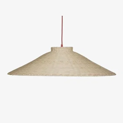 Nordic Nest Hübsch Moon ceiling lamp Ø80 cm Red-nature