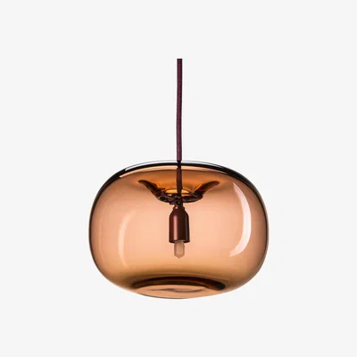 Nordic Nest Pebble pendant plump oxide red-glass