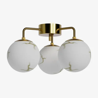 Nordic Nest By Rydéns Bellagio ceiling lamp 3-lite Brass-white