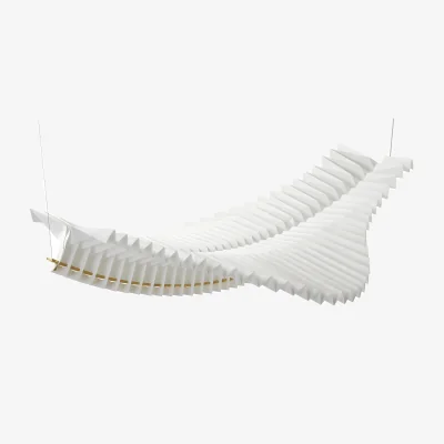 Nordic Nest Frandsen Sora pendant lamp Solid brass-white