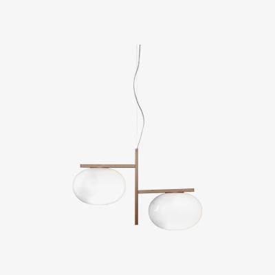Nordic Nest Oluce Alba 468 pendant lamp Opal brass