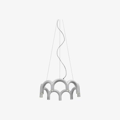 Nordic Nest Oblure Arch circle pendant Ø76 cm White