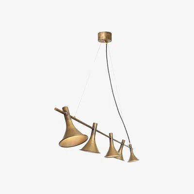 Nordic Nest Konsthantverk Megafon 5-Low Straight Pendulum Raw brass