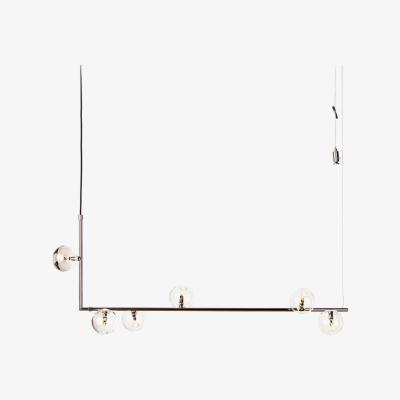 Nordic Nest CO Bankeryd Air 73 ceiling lamp Nickel clear glass