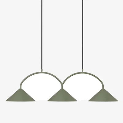 Nordic Nest Globen Lighting Curve pendant lamp 3 Green