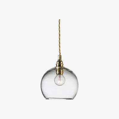 Nordic Nest Rowan pendant lamp S, Ø 15 cm clear-gold