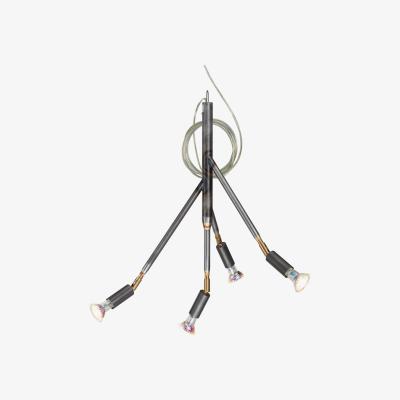Nordic Nest Örsjö Belysning Kvist 4 pendant lamp Raw steel