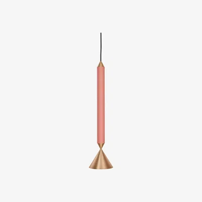 Nordic Nest Pholc Apollo 39 pendant lamp Coral pink brass