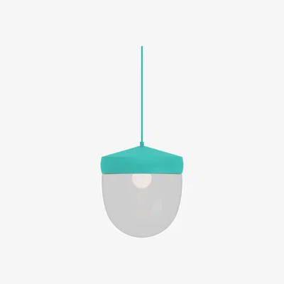 Nordic Nest Noon Pan pendant clear 30 cm Turquoise-turquoise