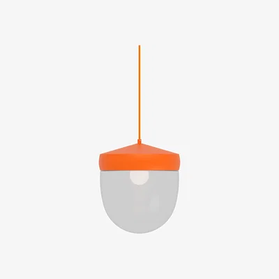 Nordic Nest Noon Pan pendant clear 30 cm Orange-orange