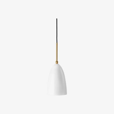 Nordic Nest Gubi Gräshoppa ceiling lamp glossy Alabaster white-brass