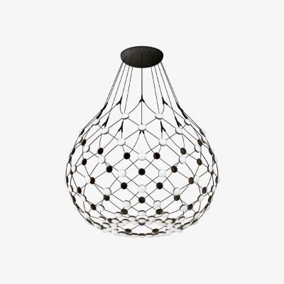 Nordic Nest Luceplan Mesh Wireless ceiling lamp Black large