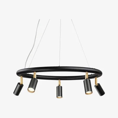 Nordic Nest Örsjö Belysning Starlight round wall and ceiling light Ø60 cm Black textured lacquer RAL 9005
