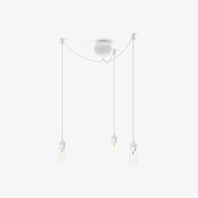 Nordic Nest Cannonball ceiling cup with 3 cords white