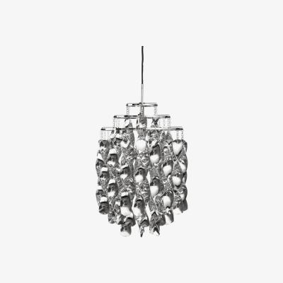 Nordic Nest Verpan Spiral Mini pendant lamp Silver