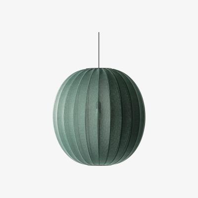Nordic Nest Made By Hand Knit-Wit 75 Round pendant Tweed green