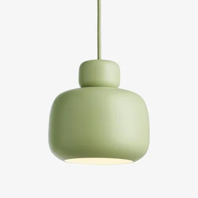 Nordic Nest Woud Stone ceiling lamp small Matcha green