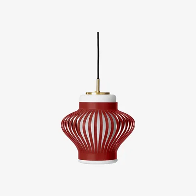Nordic Nest Warm Nordic Opal Lamella pendant lamp Red grape sandblasted opal