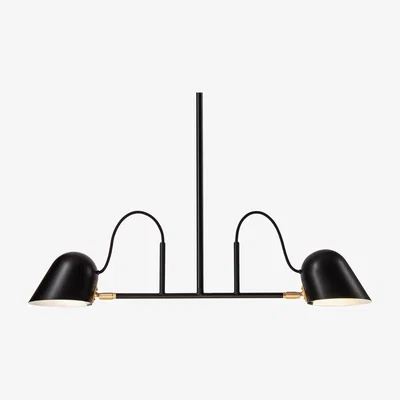 Nordic Nest Örsjö Belysning Streck 1100 pendant lamp Black/brass fixed mounting