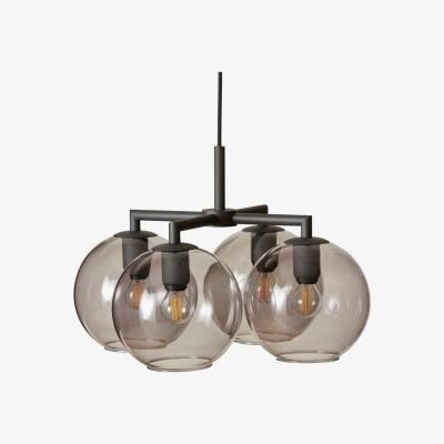 Nordic Nest Ture pendant lamp 30 cm brass-smoke coloured glass