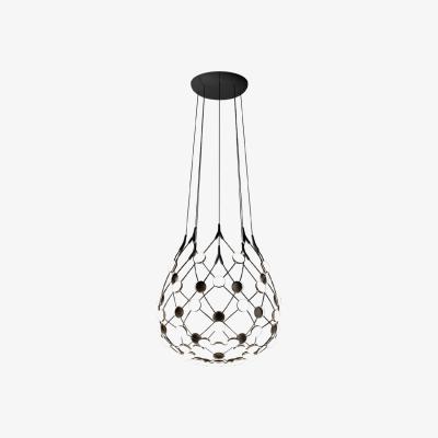Nordic Nest Luceplan Mesh ceiling lamp Black small cable 5m