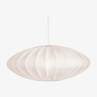 Nordic Nest Ellipse lamp shade 65 cm linen White