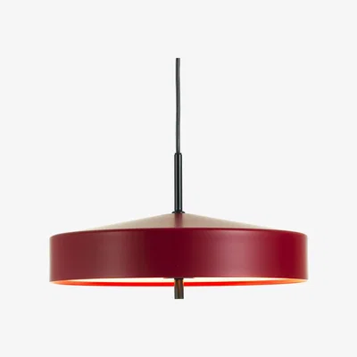 Nordic Nest Bsweden Cymbal pendant Red matte black cord ø32 cm