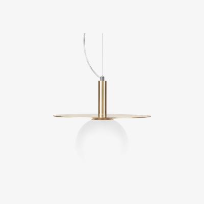 Nordic Nest Art Deco ceiling lamp brass-opal glass