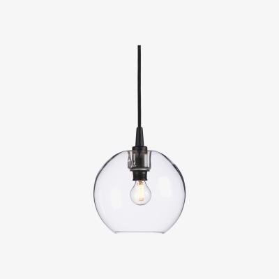 Nordic Nest Gloria pendant lamp Ø19 cm Black-clear glass