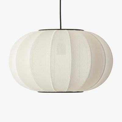 Nordic Nest Made By Hand Knit-Wit 45 Oval pendant Pearl white