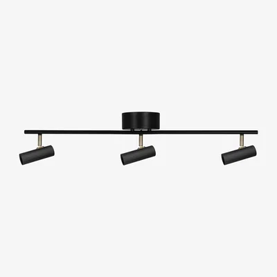 Nordic Nest Hubble 3 Long ceiling lamp Black-brass