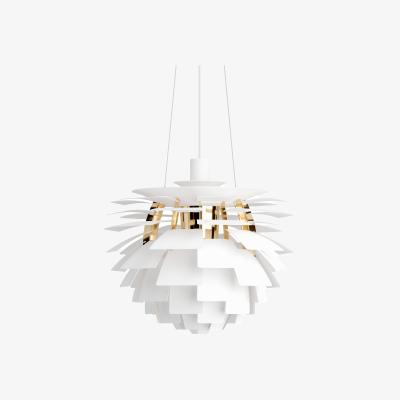 Nordic Nest Louis Poulsen PH Artichoke pendant lamp Ø48 cm Soft white-brass metallised