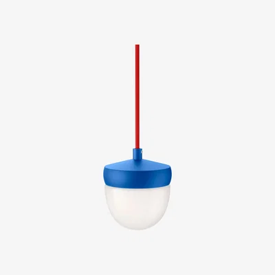 Nordic Nest Noon Pan pendant frosted 10 cm Clear blue-red