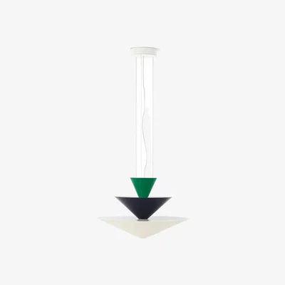Nordic Nest &Tradition Gio LN14 pendant lamp Ø60 cm Signal green-deep blue-ecru